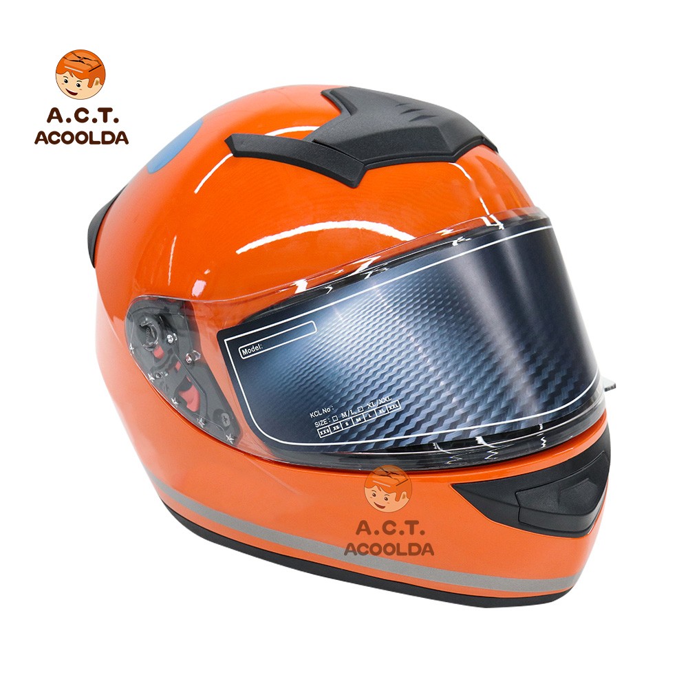 Orange Motor Helmet