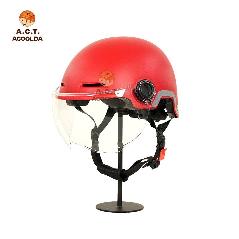 half helmet with visor, food delivery rider helmet, courier safety helmet, customizable helmet, bulk order helmets, delivery rider gear, logo printed helmet, wholesale helmets supplier