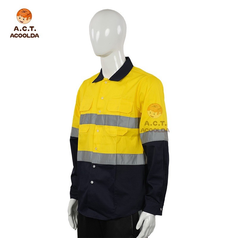 reflective long sleeve jacket, work jacket with front pockets, delivery rider safety jacket, courier uniform jacket wholesale, high visibility jacket for logistics, custom logo reflective jacket, bulk order reflective workwear, OEM reflective long sl