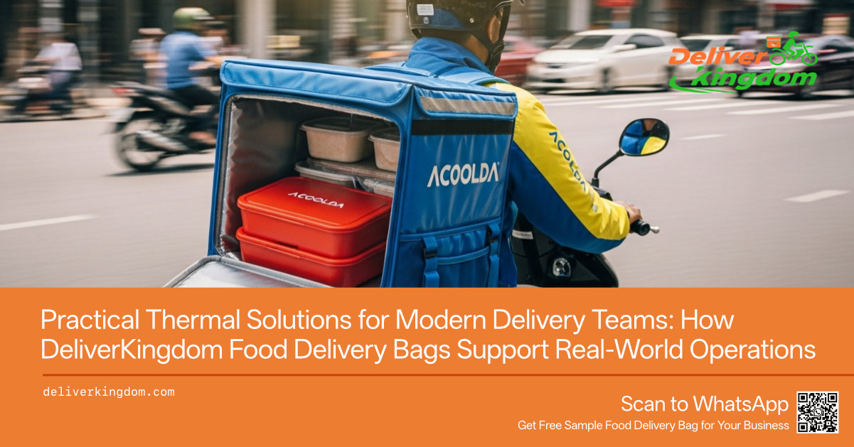 Solusi Termal Praktis untuk Tim Pengiriman Modern: Bagaimana Tas Pengiriman Makanan DeliverKingdom Mendukung Operasional di Dunia Nyata